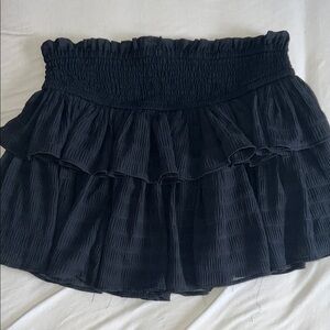 Elegant Black Ruffled Skirt
